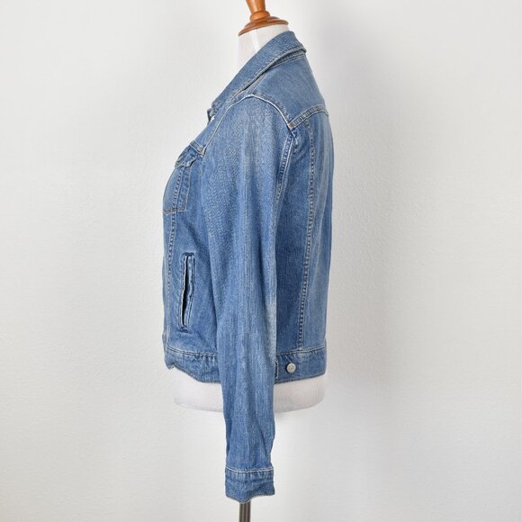 Levi's Flower Embroidered Denim Trucker Jacket - XL - Picture 9 of 10